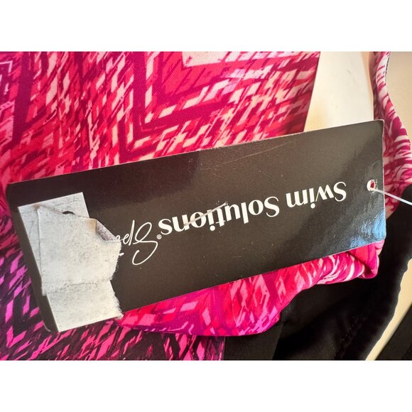 Swim Solutions One Piece Tummy Control Coral Size 10 Padded NWT - Picture 13 of 16